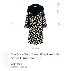 MaxMara Wrap Coat Sz US8 for evasmiley